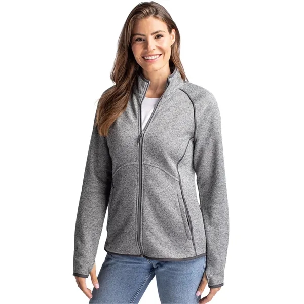 Women's jacket with a full-zip, brushed fleece interior, mock collar, pockets,... from ASI 47965 Cutter & Buck