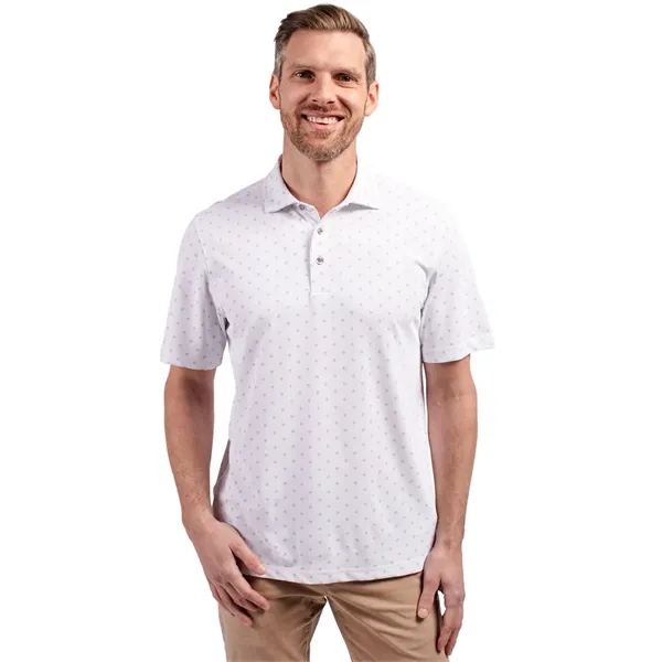 Men's polo with UPF25+ protection, moisture-wicking performance, self-fabric collar, and CB... from ASI 47965 Cutter & Buck