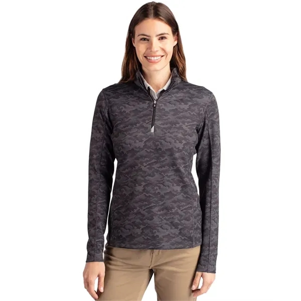 Women's sweatshirt with a quarter zip, long sleeves, UPF50+ protection, moisture-wicking... from ASI 47965 Cutter & Buck