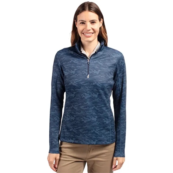 Women's sweatshirt with a quarter zip, long sleeves, UPF50+ protection, moisture-wicking... from ASI 47965 Cutter & Buck