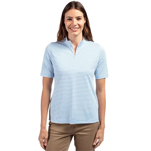Women's top with UPF sun protection, moisture-wicking performance, mock neck, and... from ASI 47965 Cutter & Buck