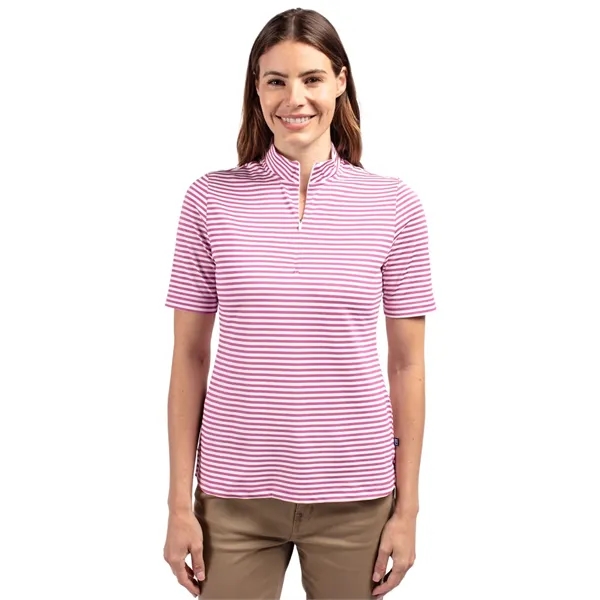 Women's top with UPF sun protection, moisture-wicking performance, mock neck, and... from ASI 47965 Cutter & Buck
