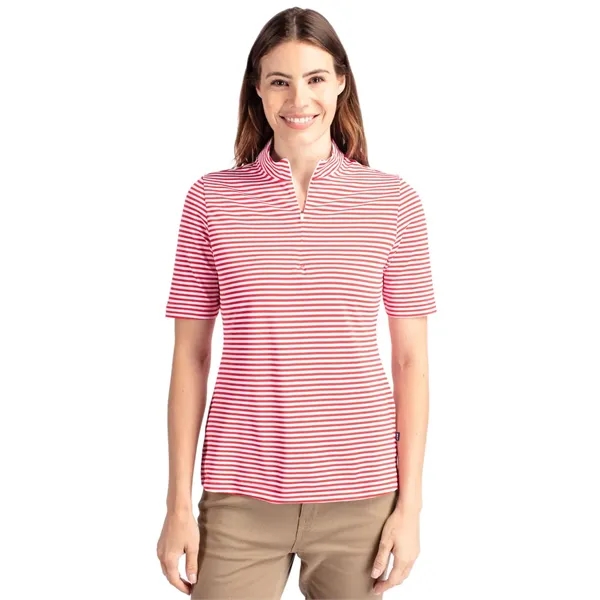 Women's top with UPF sun protection, moisture-wicking performance, mock neck, and... from ASI 47965 Cutter & Buck