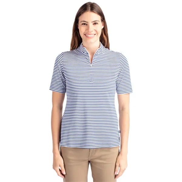 Women's top with UPF sun protection, moisture-wicking performance, mock neck, and... from ASI 47965 Cutter & Buck