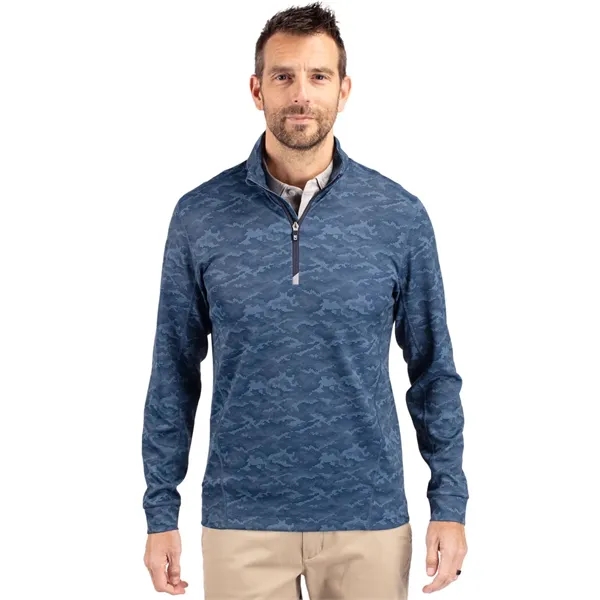 Men's sweatshirt with a quarter zip, long sleeves, UPF50+ protection, and... from ASI 47965 Cutter & Buck
