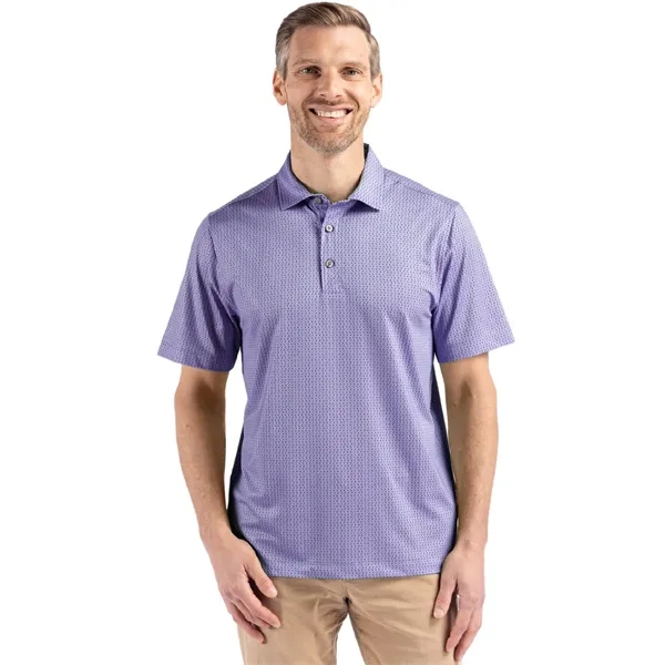 Cutter & Buck Pike Eco Shadow Check Print Recycled Mens Polo... from ASI 47965 Cutter & Buck