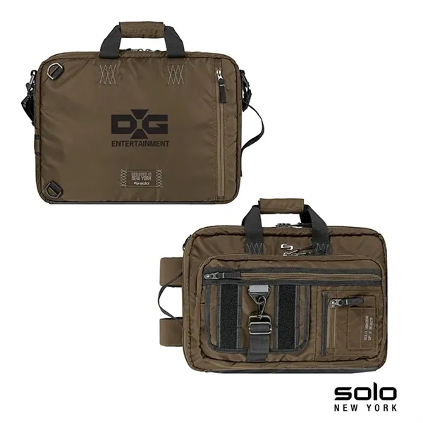 3.38" x 13.56" x 17.31" briefcase-backpack hybrid; includes tablet pocket and... from ASI 67866 Logomark/Valumark