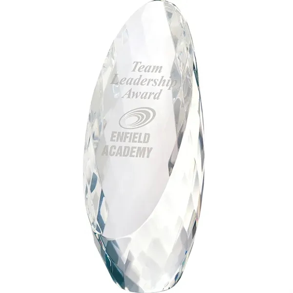 2.25" x 6.62" x 2.75" Pescara diamond-cut egg-inspired award; includes diamond... from ASI 67866 Logomark/Valumark