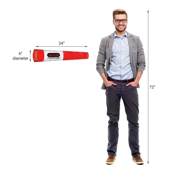 6" x 24" Custom Digitally Printed Knitted Polyester Windsocks... from ASI 80228 Quinn