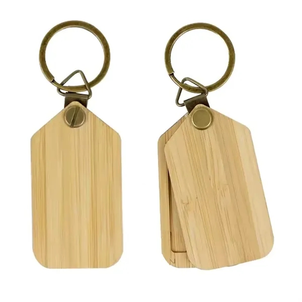 Wooden photo frame keychain plus laser engraving on 1 location... from ASI 37218 Athena Promo (tm)