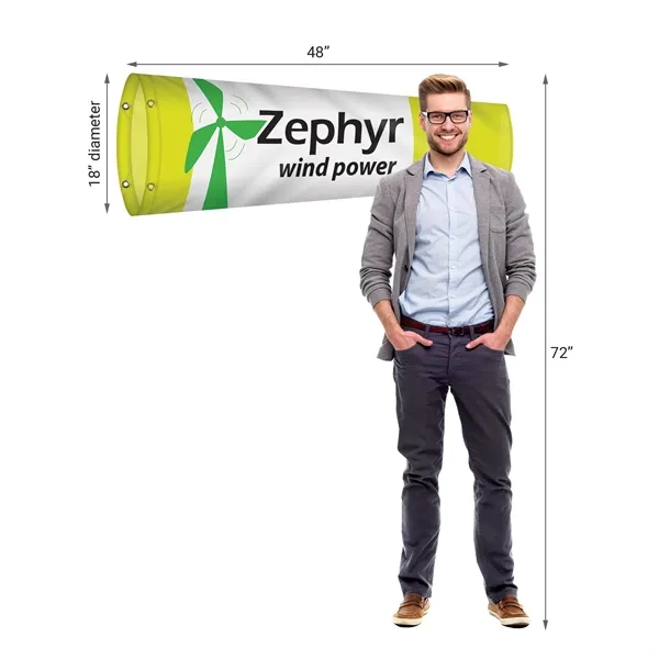 18" x 48" Custom Digitally Printed Knitted Polyester Windsocks... from ASI 80228 Quinn