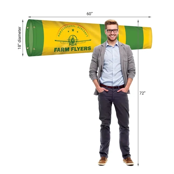 18" x 60" Custom Digitally Printed Knitted Polyester Windsocks... from ASI 80228 Quinn