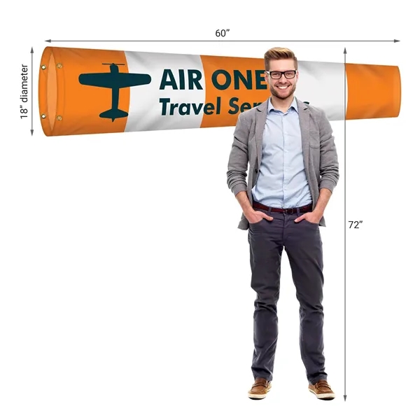 18" x 72" Custom Digitally Printed Knitted Polyester Windsocks... from ASI 80228 Quinn