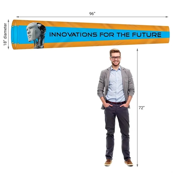 18" x 96" Custom Digitally Printed Knitted Polyester Windsocks... from ASI 80228 Quinn