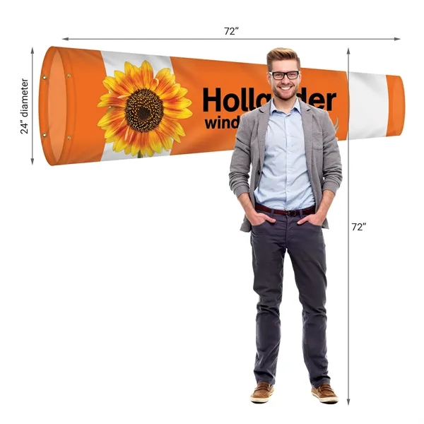 24" x 72" Custom Digitally Printed Knitted Polyester Windsocks... from ASI 80228 Quinn