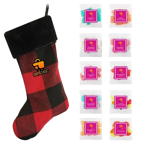 Customizable stocking filled with ten taster packets containing a variety of... from ASI 61966 HPG / SugarSpot