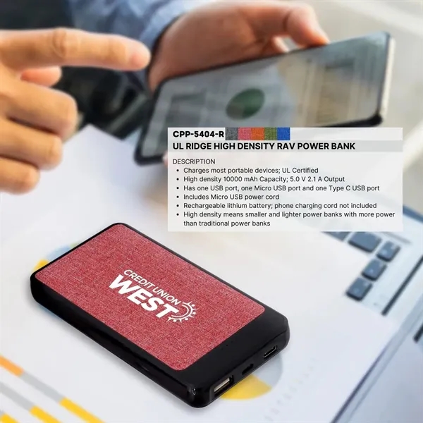 UL RIDGE HIGH DENSITY RAV POWER BANK... from ASI 30208 A P Specialties / AP Specialties