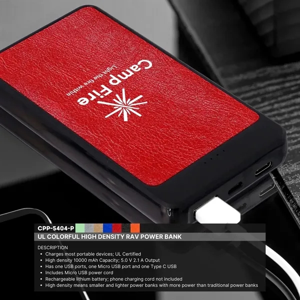 UL COLORFUL HIGH DENSITY RAV POWER BANK... from ASI 30208 A P Specialties / AP Specialties