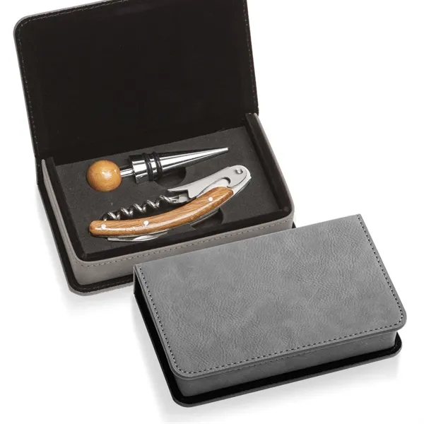 The Loretto Wine Accessory Set combines the warmth of bamboo with... from ASI 84592 St Regis Group