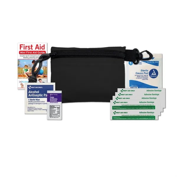 Bronze first aid kit with quality supplies in a convenient carabiner... from ASI 80882 Ready 4 Kits / Ready 4 Kits
