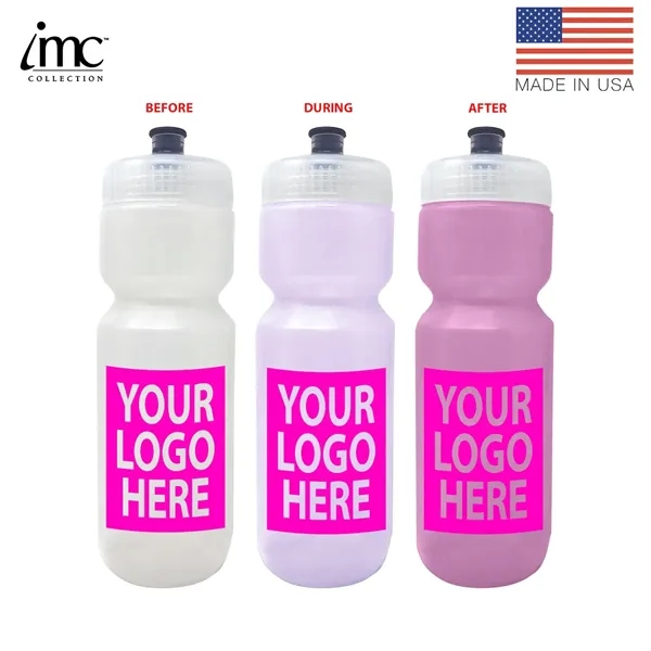 25 oz solar activated sports bottle (changes from clear to pink... from ASI 62820 International Merch Concepts / IMC
