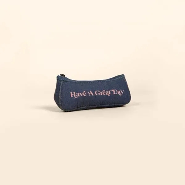 High quality gusseted denim/neoprene wet suit material pouch with a zipper... from ASI 74710 Numo / NUMO