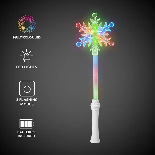 15" snowflake shaped LED light-up wand.... from ASI 42016 Brighter Promotions Inc