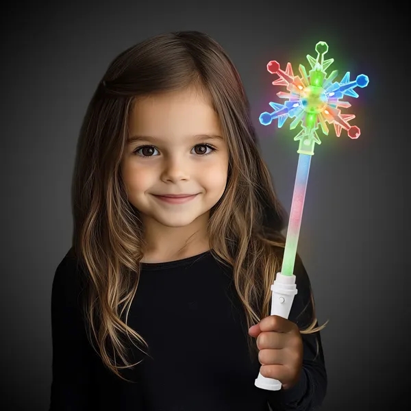 15" snowflake shaped LED light-up wand.... from ASI 42016 Brighter Promotions Inc