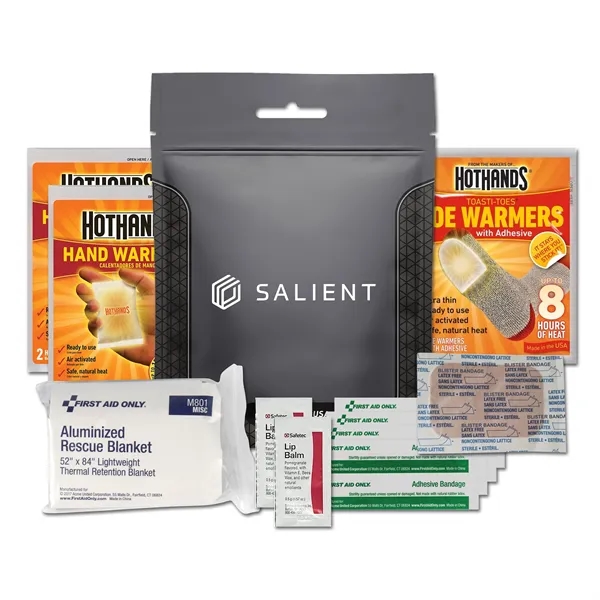 Cold-weather hygiene kit with two hand warmers, toe warmers, an emergency... from ASI 84514 Safety Made