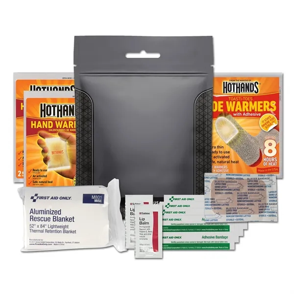 Cold-weather hygiene kit with two hand warmers, toe warmers, an emergency... from ASI 84514 Safety Made