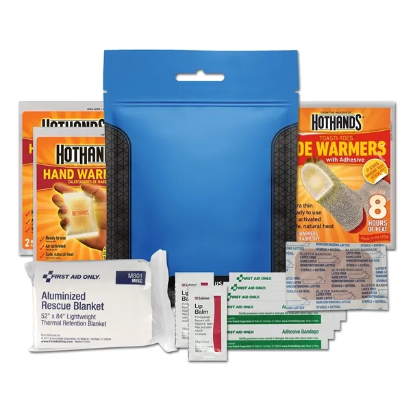 Cold-weather hygiene kit with two hand warmers, toe warmers, an emergency... from ASI 84514 Safety Made