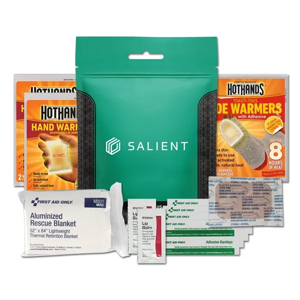 Cold-weather hygiene kit with two hand warmers, toe warmers, an emergency... from ASI 84514 Safety Made