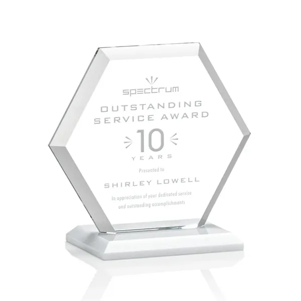 The Barnett Award features a beautifully beveled Starfire Crystal Hexagon mounted... from ASI 84592 St Regis Group / St Regis