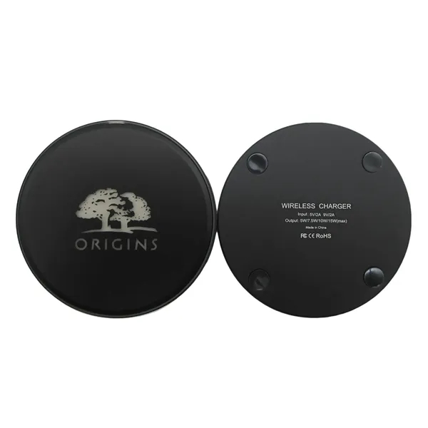 LED light up logo wireless charger plus 1 color laser engraving... from ASI 37218 Athena Promo (tm)