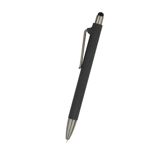 Pen with a plunger action design, stylus on top and low-viscosity... from ASI 61125 Hit Promotional Products / Hit®