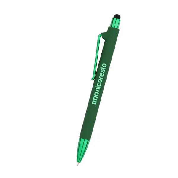 Pen with a plunger action design, stylus on top and low-viscosity... from ASI 61125 Hit Promotional Products / Hit®
