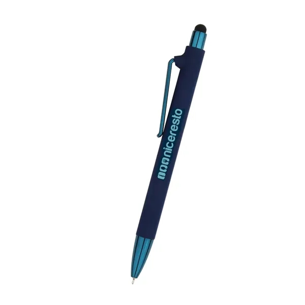 Pen with a plunger action design, stylus on top and low-viscosity... from ASI 61125 Hit Promotional Products / Hit®
