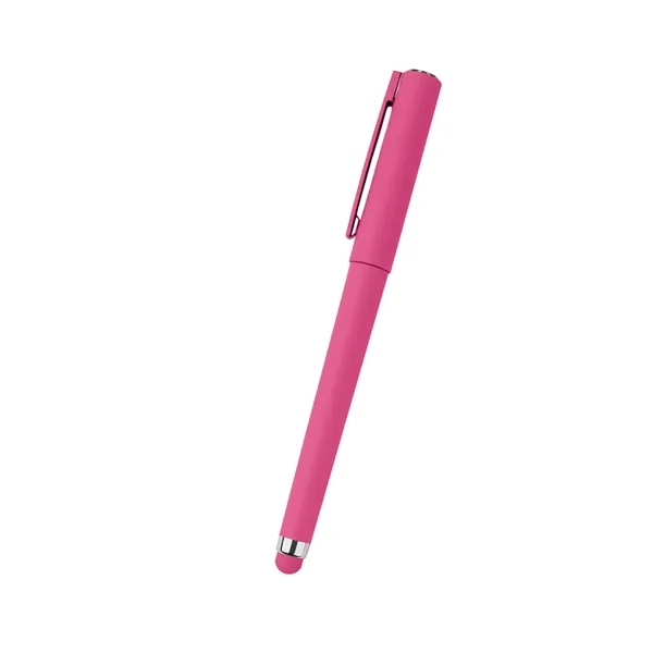 Smooth rubberized pen with stylus, removable cap and pocket clip.... from ASI 61125 Hit Promotional Products / Hit®