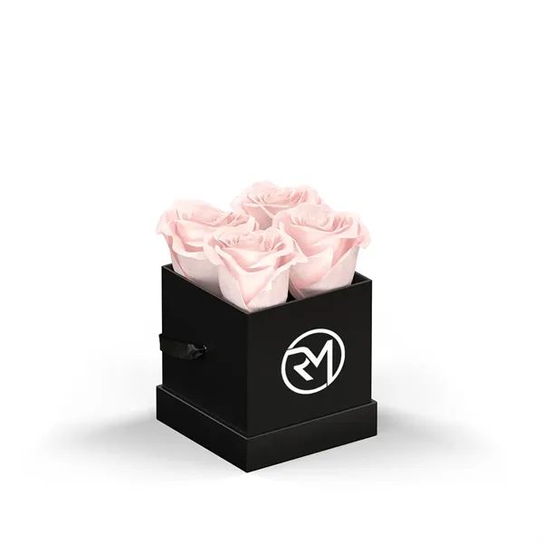 Arrangement of 4 roses set in a hat box.... from ASI 61125 Hit Promotional Products / Hit®