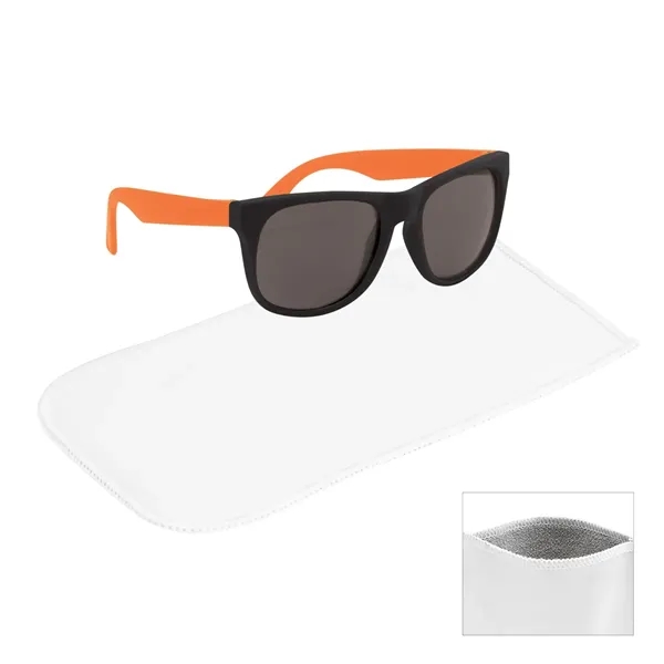 Rubberized Sunglasses With Rpet Microfiber Sunglass Pouch... from ASI 61125 Hit Promotional Products / Hit®