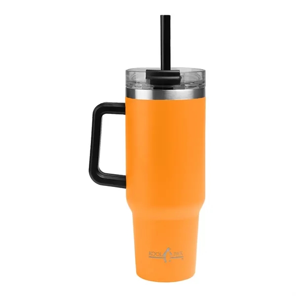 40 oz. stainless steel tumbler with double wall construction, handle, powder-coated... from ASI 61125 Hit Promotional Products / Hit®