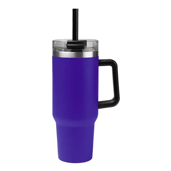 40 oz. stainless steel tumbler with double wall construction, handle, powder-coated... from ASI 61125 Hit Promotional Products / Hit®