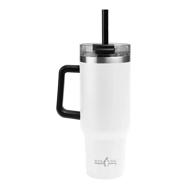 40 oz. stainless steel tumbler with double wall construction, handle, powder-coated... from ASI 61125 Hit Promotional Products / Hit®