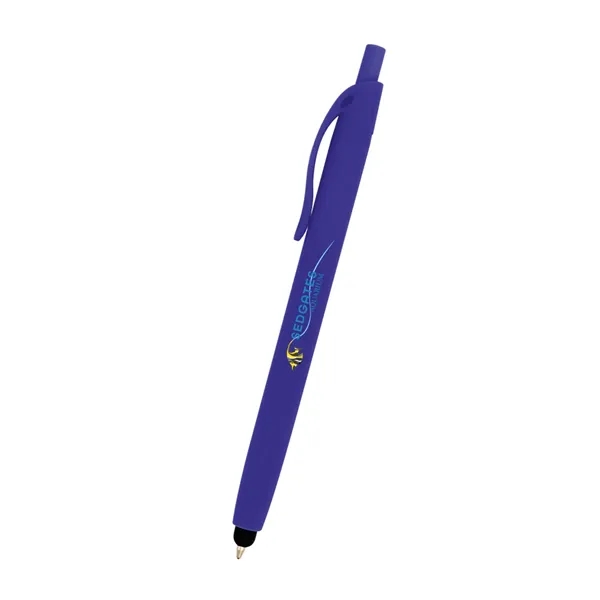 Plunger action ballpoint pen with rubberized finish and stylus.... from ASI 61125 Hit Promotional Products / Hit®