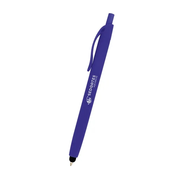 Plunger action ballpoint pen with rubberized finish and stylus.... from ASI 61125 Hit Promotional Products / Hit®