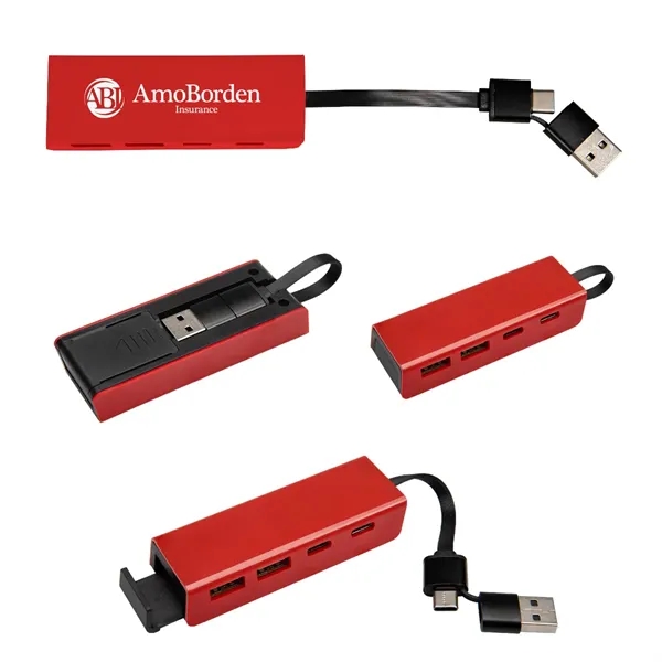 Type-C and USB hub with phone stand.... from ASI 61125 Hit Promotional Products / Hit®