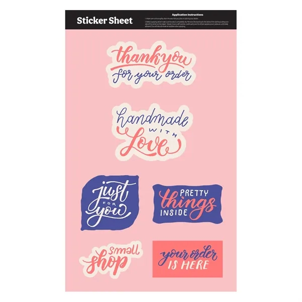 Sticket Sheet 11.5" x 7" Custom Shapes... from ASI 61125 Hit Promotional Products / Hit®
