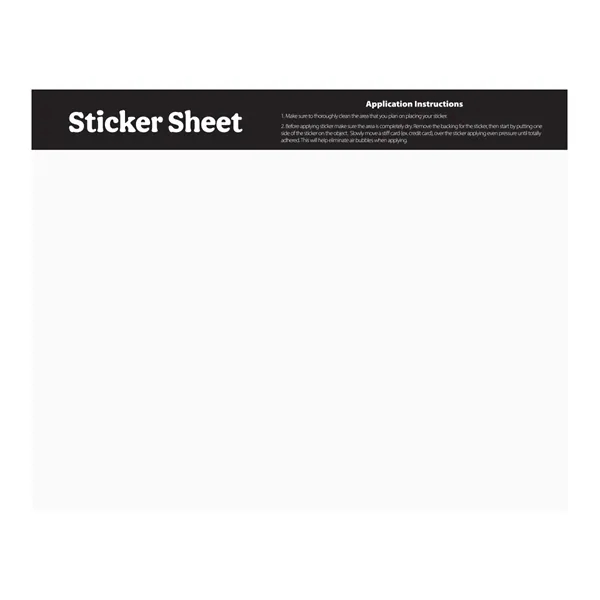 Sticker Sheet 5.5" x 7" Custom Shapes... from ASI 61125 Hit Promotional Products / Hit®