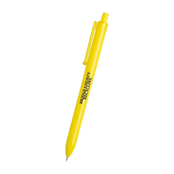 Plunger action gel ink pen made with recycled ABS.... from ASI 61125 Hit Promotional Products / Hit®