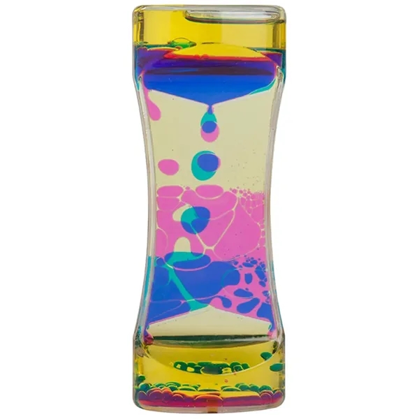 5.5" x 2.125" plastic hourglass shaped liquid motion desktop accessory.... from ASI 34415 Alpi International LTD